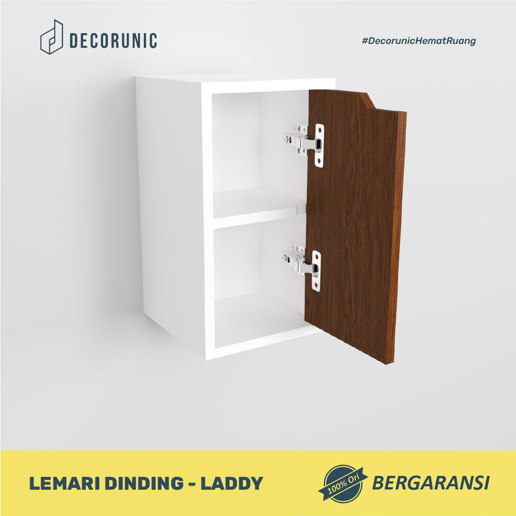 Lemari dinding tempel berpintu untuk penyimpanan tertutup penuh