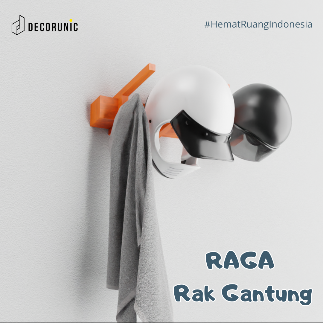 Rak gantung tempel dinding adjustable untuk beban ringan